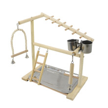Bird Perch Parrots Stand Cockatiel Playstand Toy with Wood