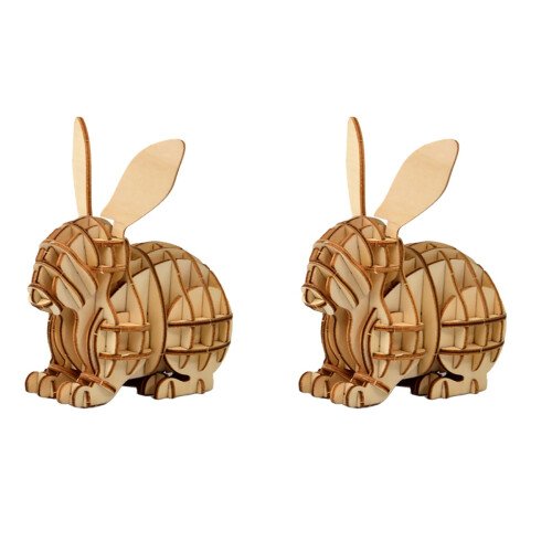 2 Piezas De Madera 3D Para Niños ( ) 1