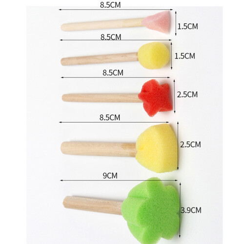 5 Sets/25 Teile -Malpinsel Mit Holzgriff Für Kinder 1