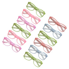 12Pcs Glow In The Dark Eyeglasses Frame Party Props Mixed Color
