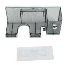 Suction Cup Storage Rack Shelf for Bathroom and Kitchen, Easy Installation No Drill Organizer with Corrugated Suction Technology, Wall Mounted Holder