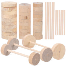 4 Juegos De Kit De Y De Madera Sin Acabar