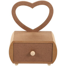 Caja Almacenamiento Madera Con Espejo