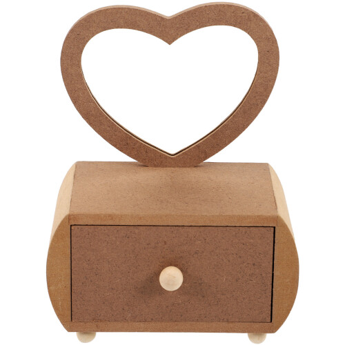 Caja Almacenamiento Madera Con Espejo