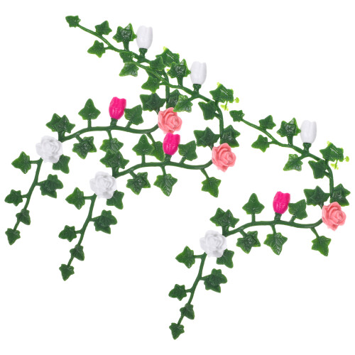 9Pcs Mini Floral Vine PVC Simulation Artificial Multi-Color Decoration 1
