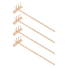 12 Unidades Rascadores Pequeños De Madera Para Arena Miniatura