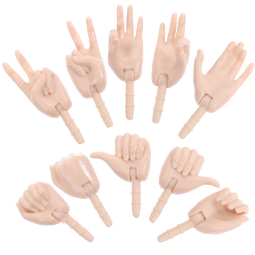 20 Pcs Mini Plastic Hand Joints For Diy Doll Parts 2