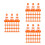 72 Pcs Kids Mini Orange Traffic Cones For And 6