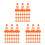 72 Pcs Kids Mini Orange Traffic Cones For And 10