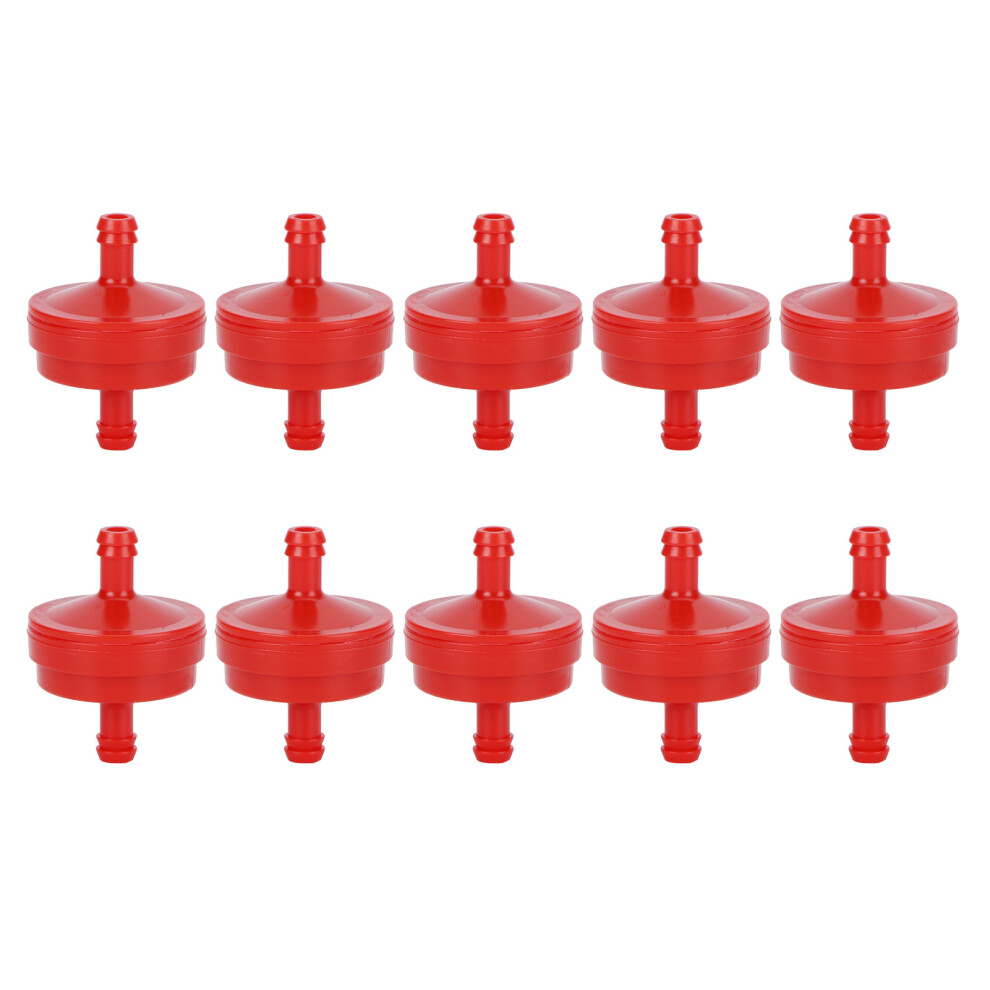 Inline Gas Fuel Filter For Briggs & Stratton, 75 Micron Rating Replacement Fuel Filter High Filtration Efficiency Plastic Build, Fuel Filter Assem Red 9135470421473