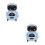 2Pcs Blue Mini Walking Dancing Rc Robot Toy for Kids Interactive 4