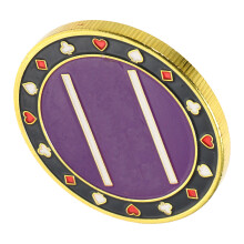 Purple Metal Dealer Button Game Token for Poker and Party Supplies