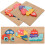 5Pcs Wooden Cube Puzzle With Storage Tray Educational Toy 11