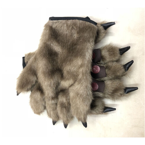 One Pair Werewolf Wolf Gloves For Halloween Costume Performance 1