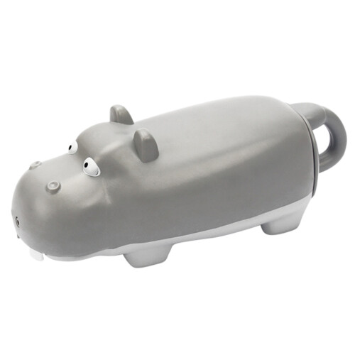 Plastic Water Soaker Toy Large Hippopotamus Bath Plaything Light Grey