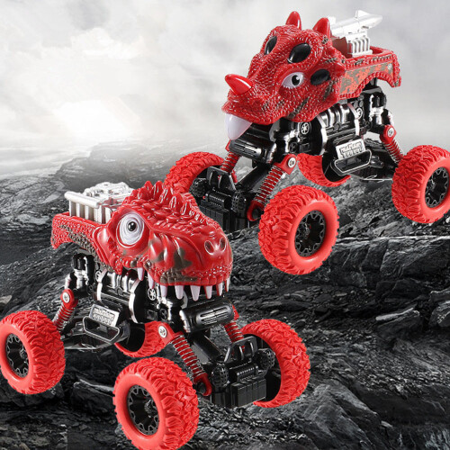 Large Dinosaur Pull Back Friction Powered Car Toy For Children 2