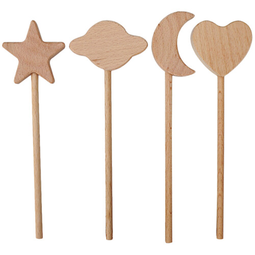 16 Bastoncino In Legno Per Decorazione 1