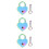 3Sets Shiny Plating Heart Love Locks Assorted Color Handbag Locks 8