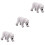 3 Pcs Solid Static Polar Bear Model Plastic Miniature Figurine 5