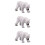 3 Pcs Solid Static Polar Bear Model Plastic Miniature Figurine 8