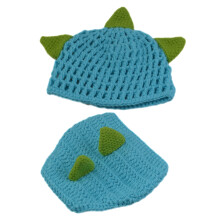 1 Set Baby Hat And Pants Dinosaur Crochet Costume For Newborn