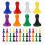 128Pcs Multicolor Plastic Board Game Pawns For Tabletop Play 10