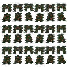 50Pcs Olive Green Plastic DIY Wall Model for Kids Miniature City Fence