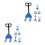 4 Sets Mini Forklift Platform Cart Hand Pulley Toy Model 9