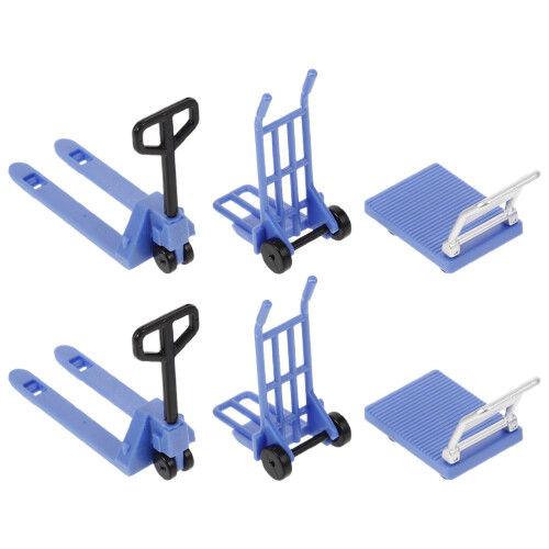 4 Sets Mini Forklift Platform Cart Hand Pulley Toy Model 2