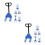 4 Sets Mini Forklift Platform Cart Hand Pulley Toy Model 7