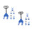 4 Sets Mini Forklift Platform Cart Hand Pulley Toy Model 6