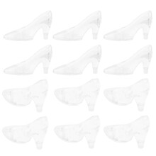 24Pz Mini Scarpe Trasparenti in Acrilico Decorazione Delicata Per Casa