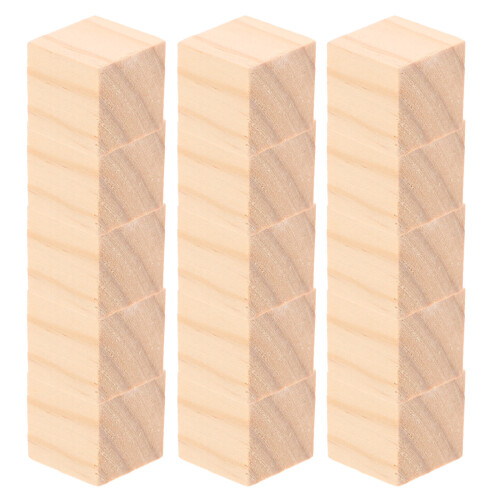 100Pcs Unfinished Wood Blocks For Building And Stacking Activities