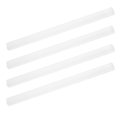 4Pcs Mahjong Tile Rack U-Shaped Acrylic Tray With Mini Ruler Pusher