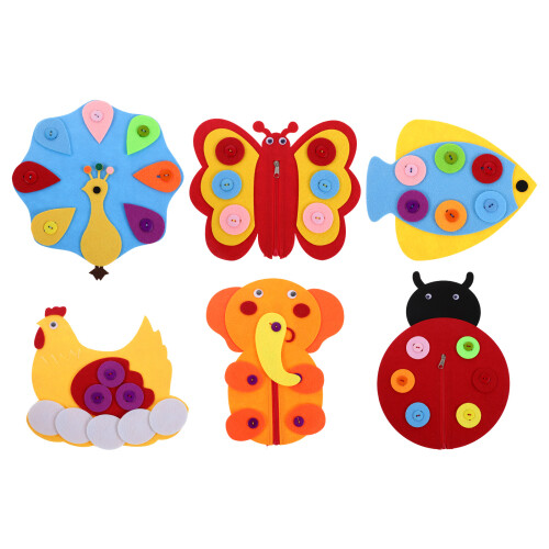 30 Montessori Busy Board in Tela con e Cerniere 1