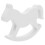 7 Cavallo A In Legno Bianco Per Bambini E Decorazione 10