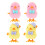 4 Easter Wind Up Chick Peluche Per Bambini 11