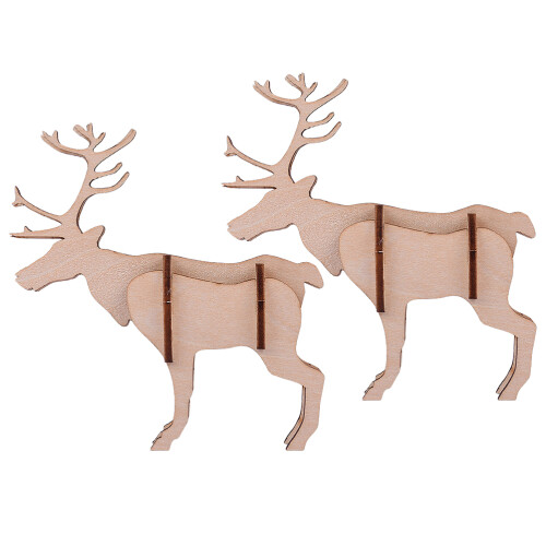6 Cervo In Legno 3D Puzzle Da Te Educativo 2