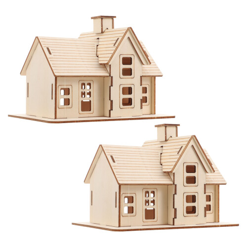 2 Conjuntos Casa Montagem -Cabeça 3D