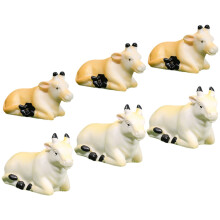 6 Unidades Mini De Vaca Realistas Para Decoração E Educação