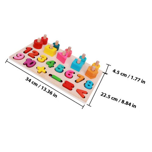 Set Giocattoli Montessori In Legno Con Puzzle E 1