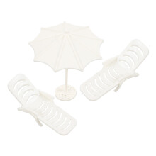 3 Set Miniaturizzati Da Spiaggia E Ombrellone Decorazione Tavolo