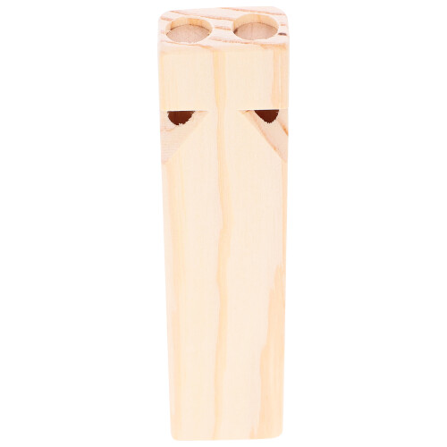 4Pz Fischietti in Legno Per Bambini E Chiaro