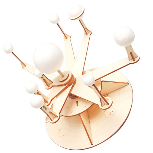 5 Set Solare In Legno Tridimensionale