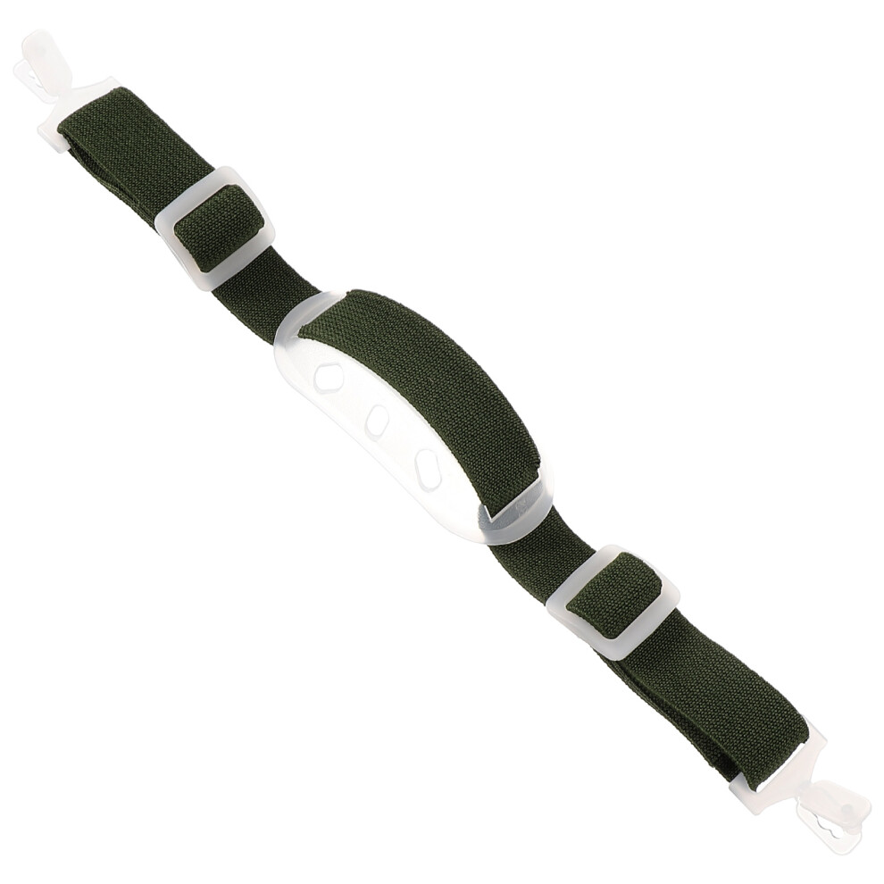 3Szt Regulowany Zielony PodbróDka Do Kasku Z MateriałóW Gumowych-image