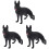 3Pcs Cachorro Estátua Cão Pastor Animal 4