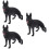 3Pcs Cachorro Estátua Cão Pastor Animal 9