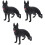 3Pcs Cachorro Estátua Cão Pastor Animal 5