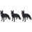 3Pcs Cachorro Estátua Cão Pastor Animal 6