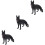 3Pcs Cachorro Estátua Cão Pastor Animal 7